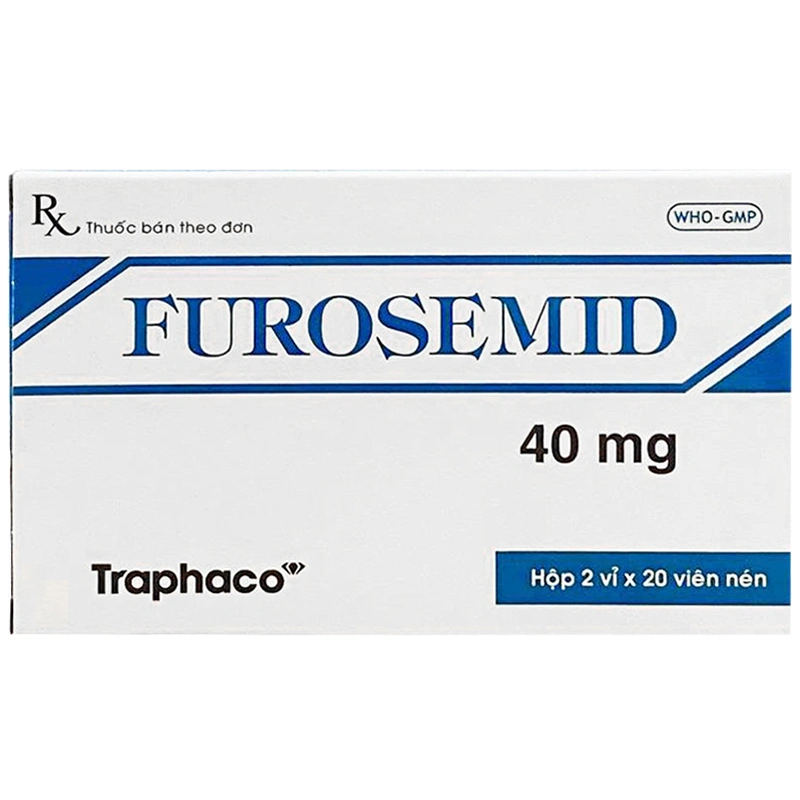 Furosemid 40mg Traphaco điều trị phù, tăng huyết áp nhẹ hay trung bình (2 vỉ x 20 viên) - 1